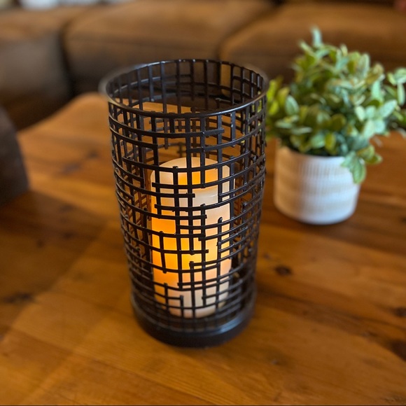 Metal Candle Holder - Dark Brown - Picture 3 of 9